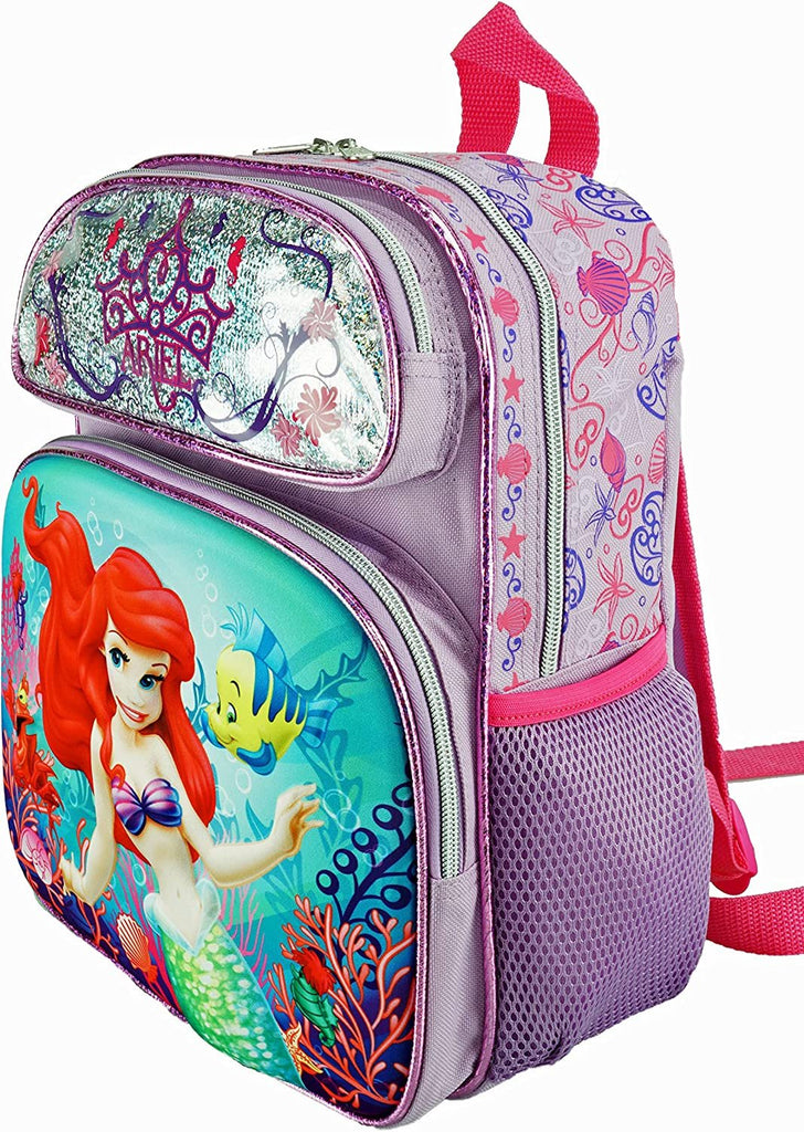 Ruz The Little Mermaid Ariel Medium 3-D EVA Molded 12 Inch Backpack