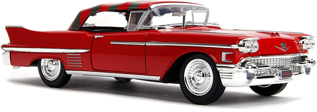 Jada Toys 1:24 Nightmare - '57 Cadillac W/Figure, Red, Standard, 26066