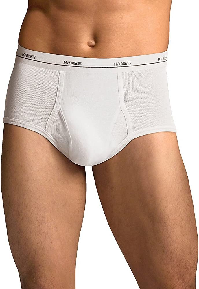 Hanes Men's White Briefs 6 Pack, 3XL