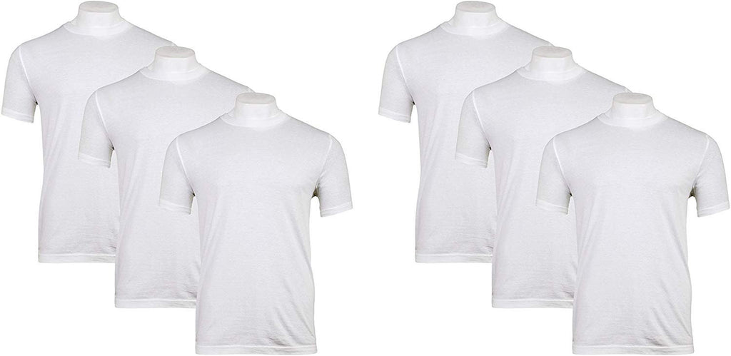 HEAD Men's White Crew Neck Tee 6-Pack - Sizes S-2X