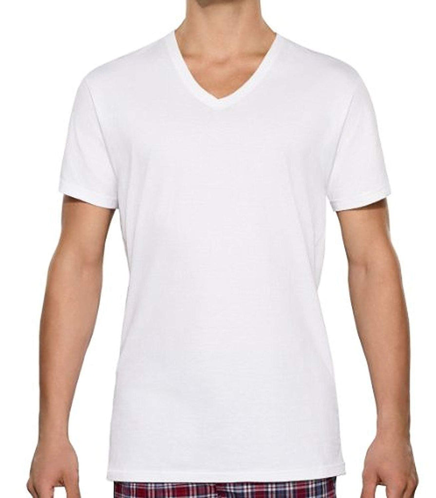 Fruit of the Loom New White Tall Man 3 V-Necks Tee Shirts