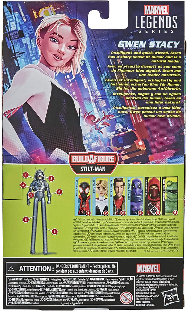 Spider-Man Hasbro Marvel Legends Series Into The Spider-Verse Gwen Stacy 6-inch Collectible Action Figure Toy, with Spider-Ham Mini-Figure