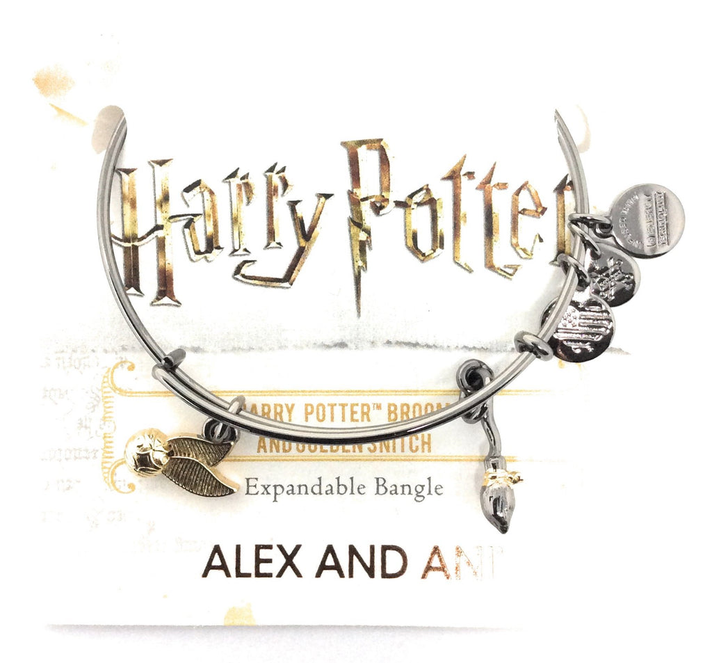 Alex and Ani Womens Harry Potter - Quidditch Duo Charm Bangle Midnight Silver One Size