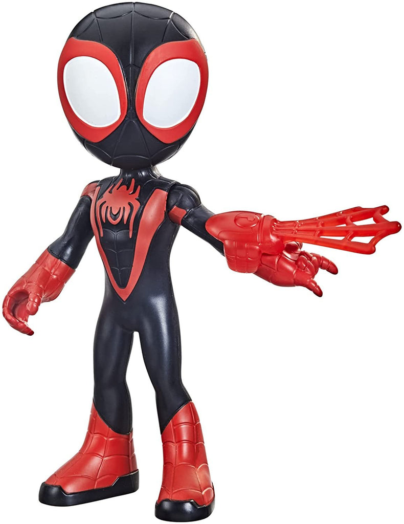 Marvel Spidey and His Amazing Friends Supersized Miles Morales: Spider-Man 9-inch Action Figure, Preschool Super Hero Toy, Kids Ages 3 and Up