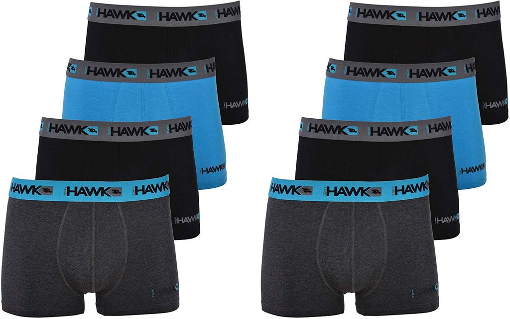 Tony Hawk Men's Boxer Briefs 8-PK Short Leg Trunk Athletic Cotton Stretch No Fly