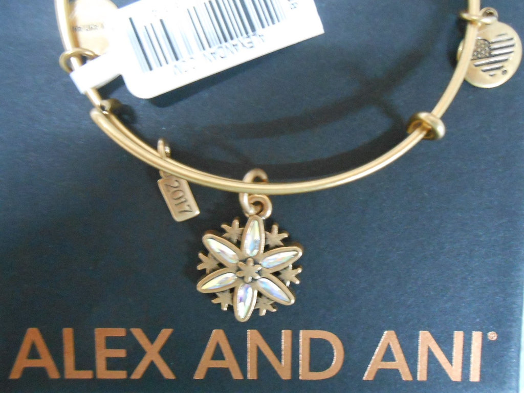 Alex and Ani Womens Limited Edition Snowflake Bangle