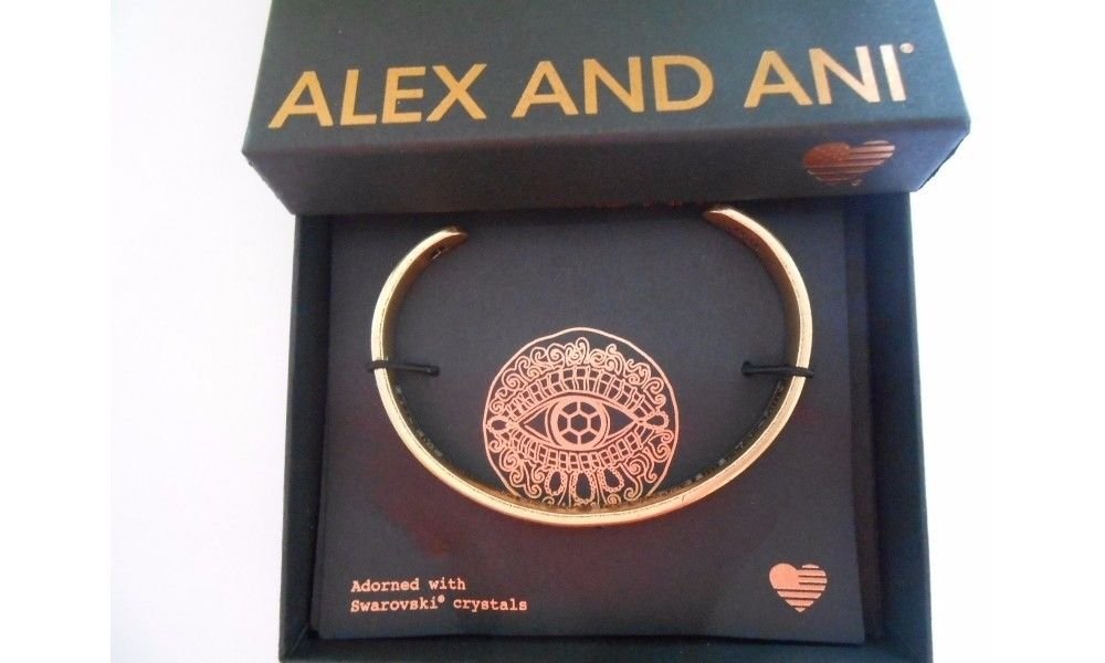 Alex and Ani Evil Eye Cuff Bracelet Rafaelian Gold Finish NWTBC FALL 2017