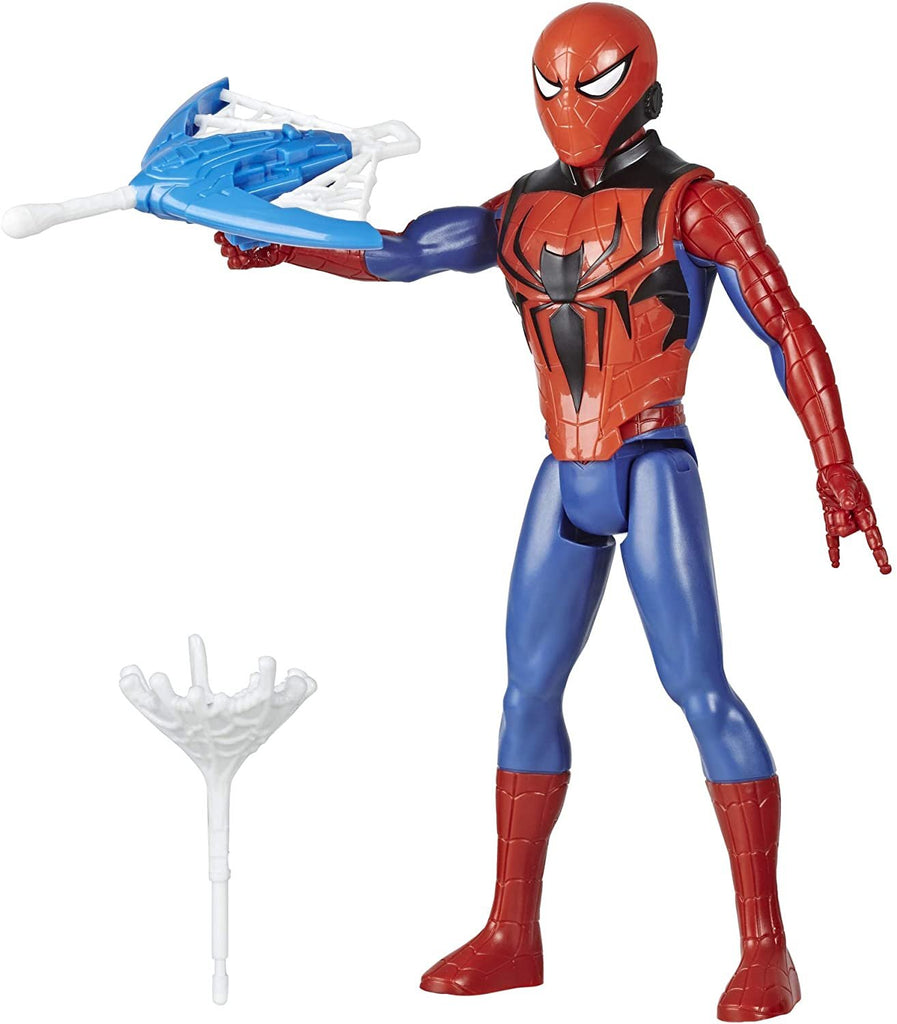 Spider-Man Marvel Titan Hero Series Blast Gear Action Figure Toy with Blaster, 2 Projectiles and 3 Armor Accessories, for Kids Ages 4 and Up