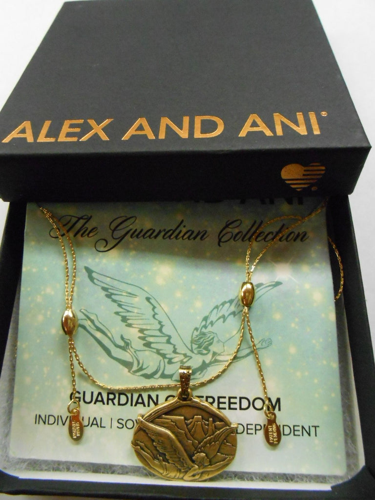 Alex and Ani Guardian of Freedom Rafaelian Gold Expandable Chain Necklace