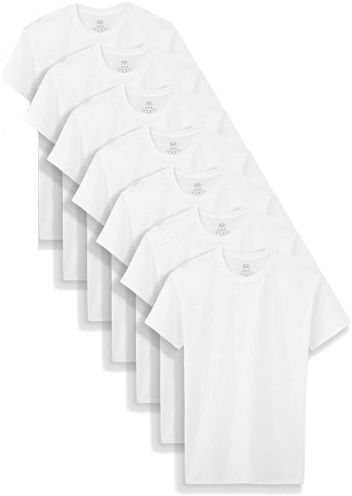 Fruit of the Loom 7-Pack Boys White Crew T-Shirts B7P525B