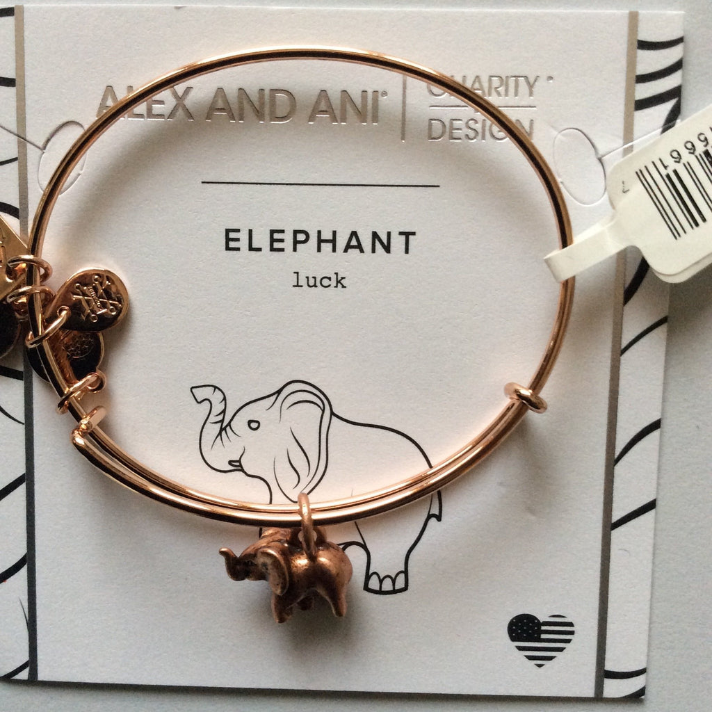 Alex and Ani Charity by Design, Elephant ii Bangle Bracelet