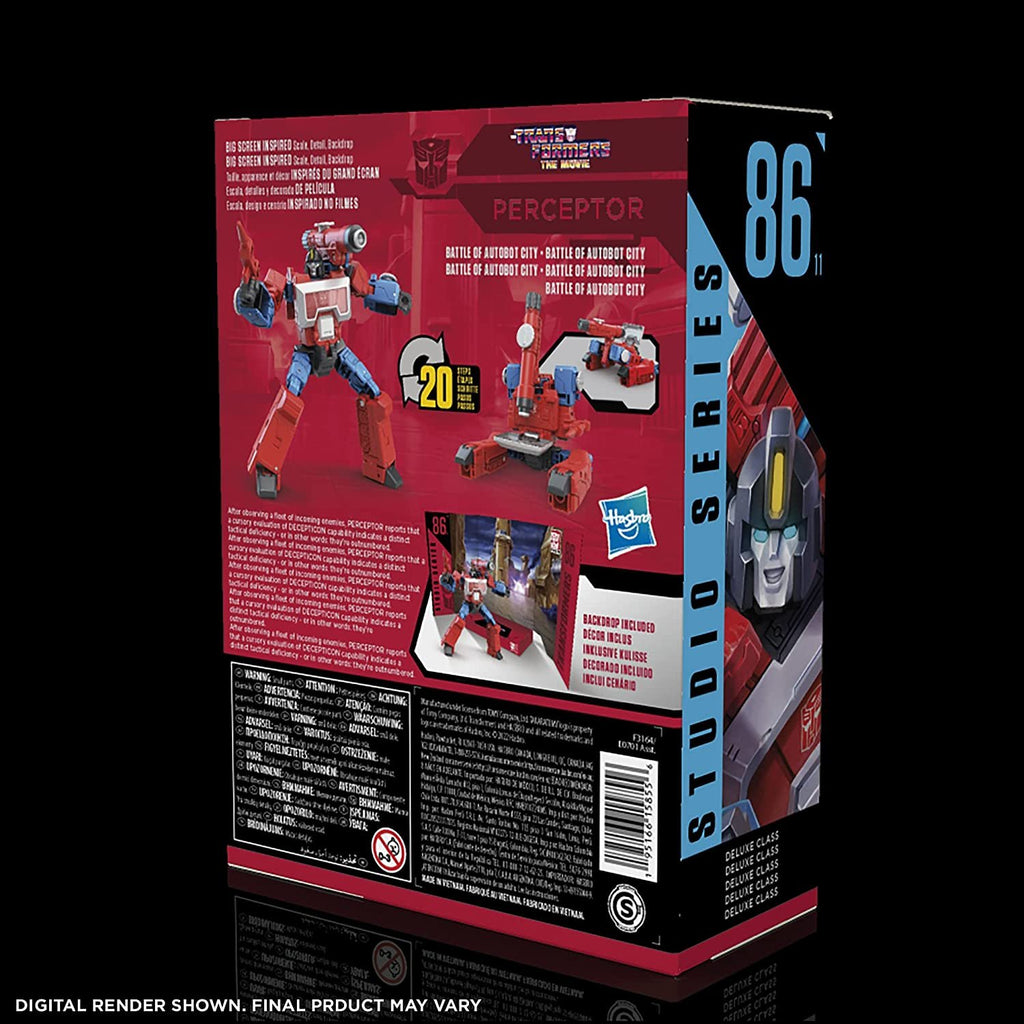 Transformers Toys Studio Series 86-11 Deluxe Class The The Movie Perceptor Action Figure - Ages 8 and Up, 4.5-inch