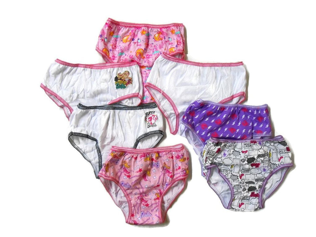 Handcraft Little Girls' Barbie Underwear Set (Pack of 7)