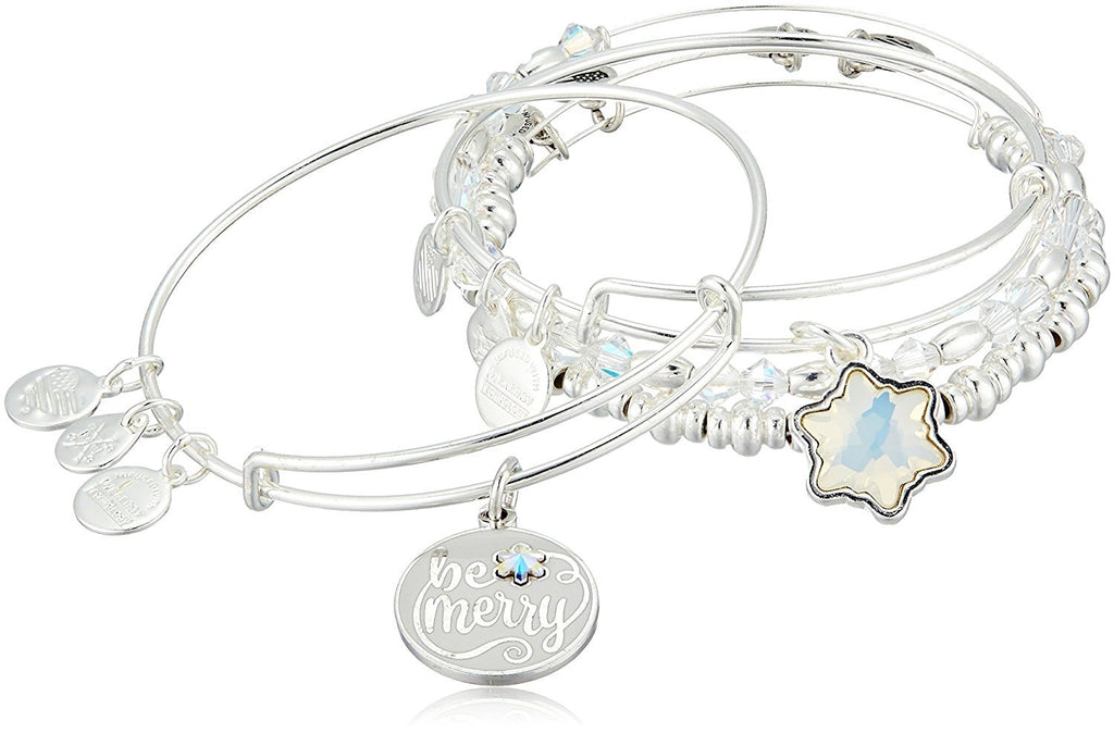 Alex and Ani Be Merry Set of 4 Bangle Bracelet