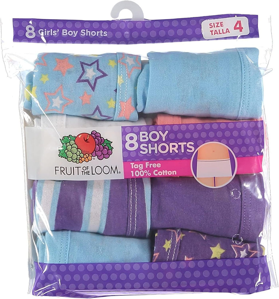 Fruit of the Loom Girls' Assorted Boyshort Underwear