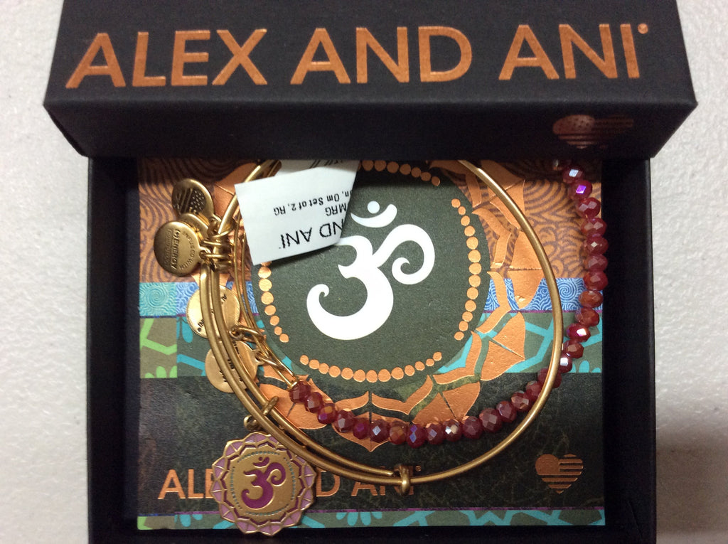 Alex and Ani Womens Color Infusion Om Set of 2