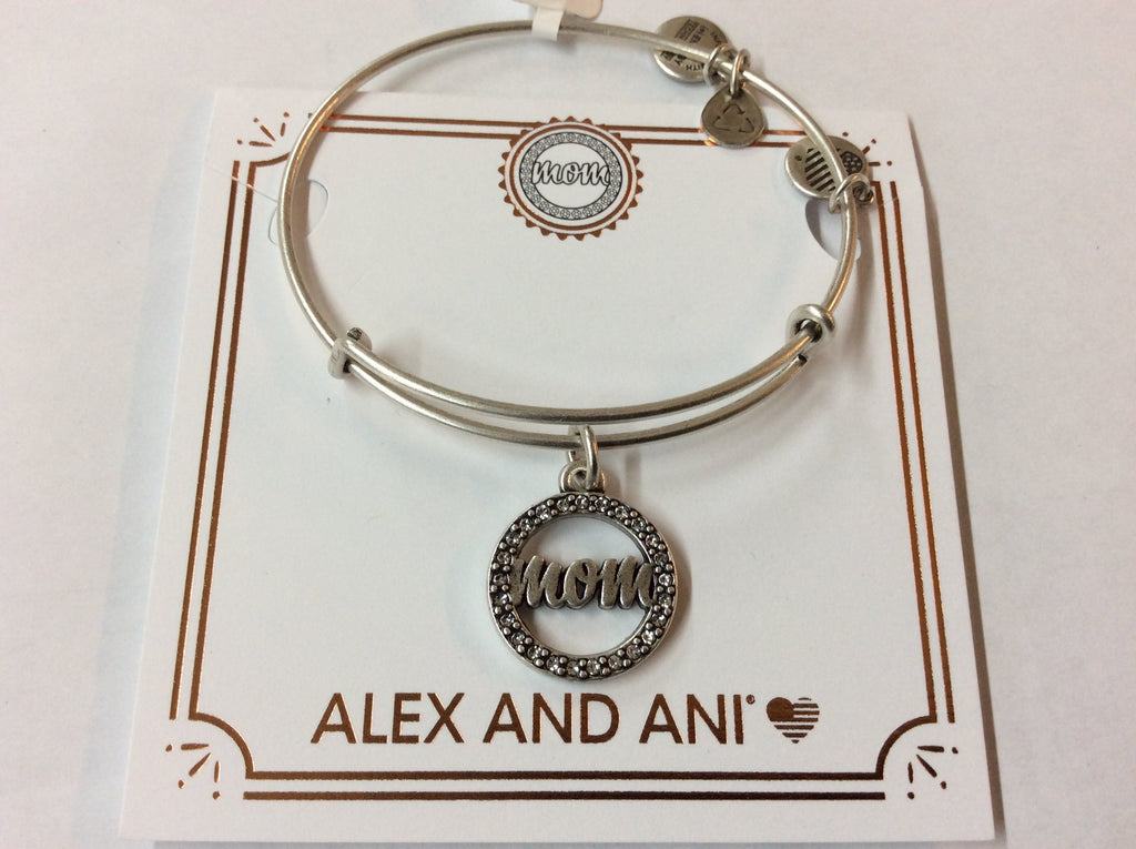 Alex and Ani Womens Crystal Infusion, Mom Bangle Rafaelian Silver One Size