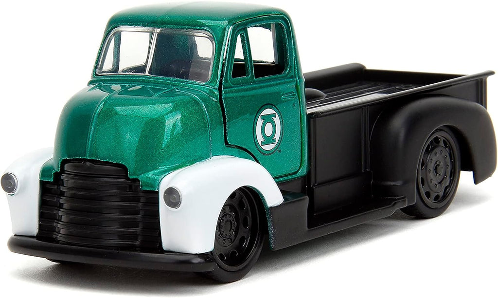 DC Comics 1:32 1952 Chevrolet COE Pickup Die-Cast Car & 1.65" Green Lantern Figure, Toys for Kids and Adults