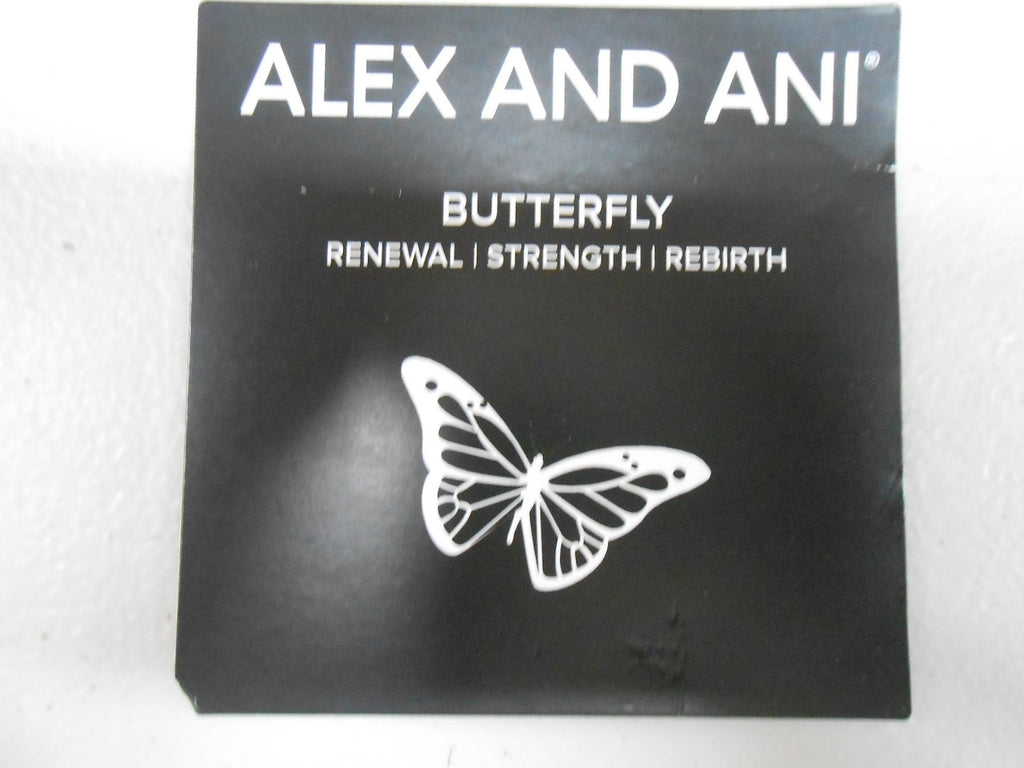 Alex and Ani Charity by Design Butterfly Charm Bangle Bracelet, 7.75"