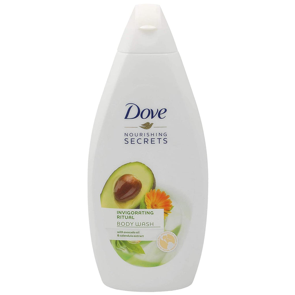 Dove Nourishing Secrets Invigorating Ritual Body Wash, Avocado Oil & Calendula Extract, 16.9 Ounce / 500 Ml