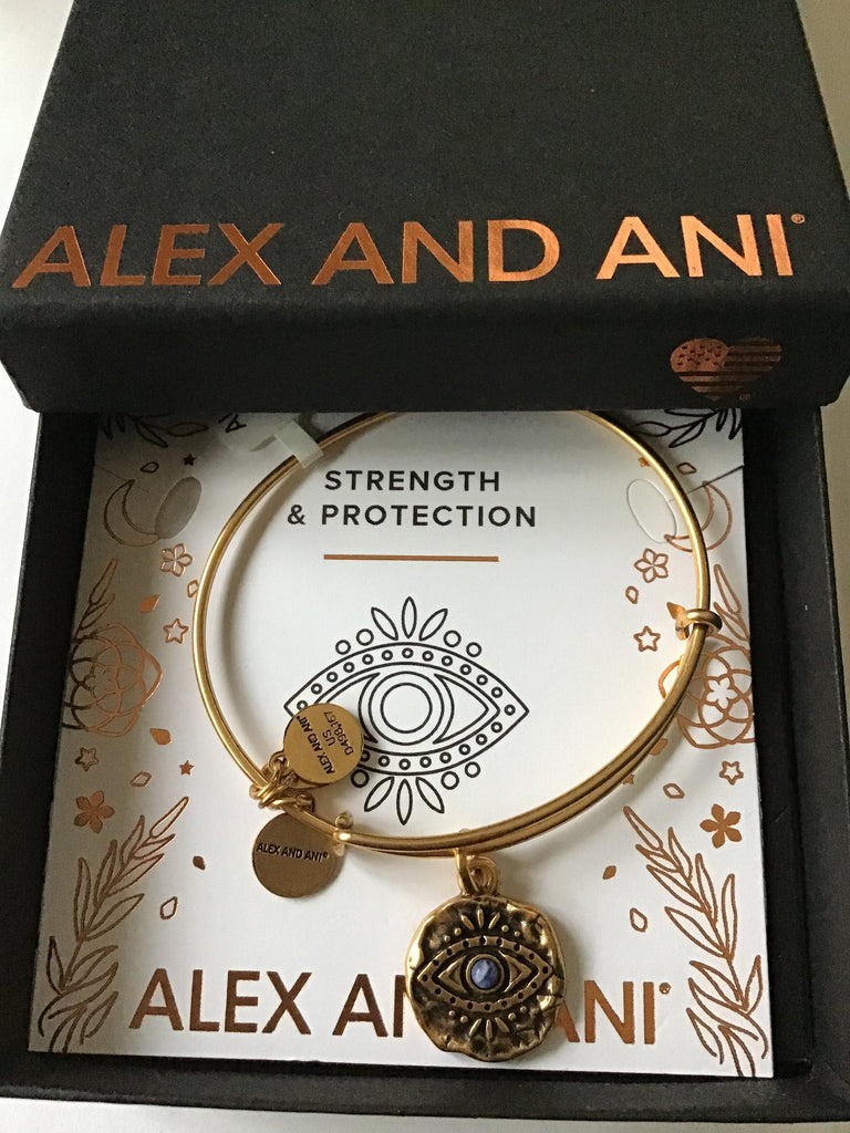 Alex and Ani Evil Eye Molten Coin Bangle Bracelet