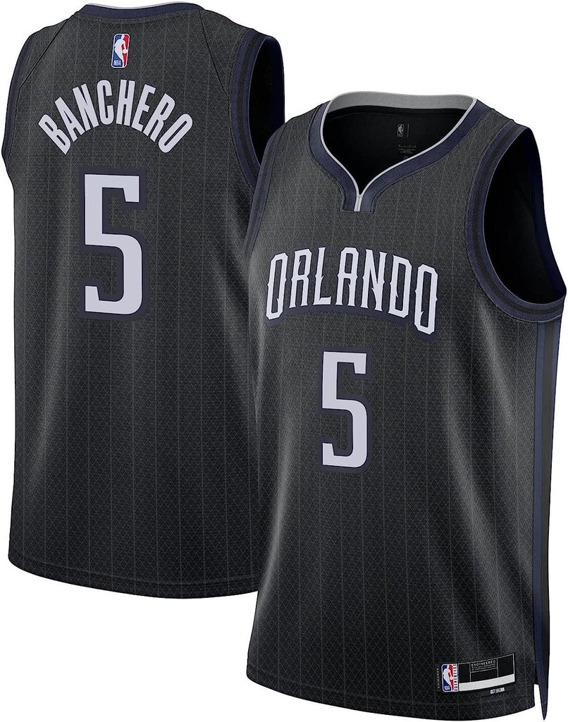 Outerstuff Paolo Banchero Orlando Magic NBA Boys Youth 8-20 Black City Edition Swingman Jersey