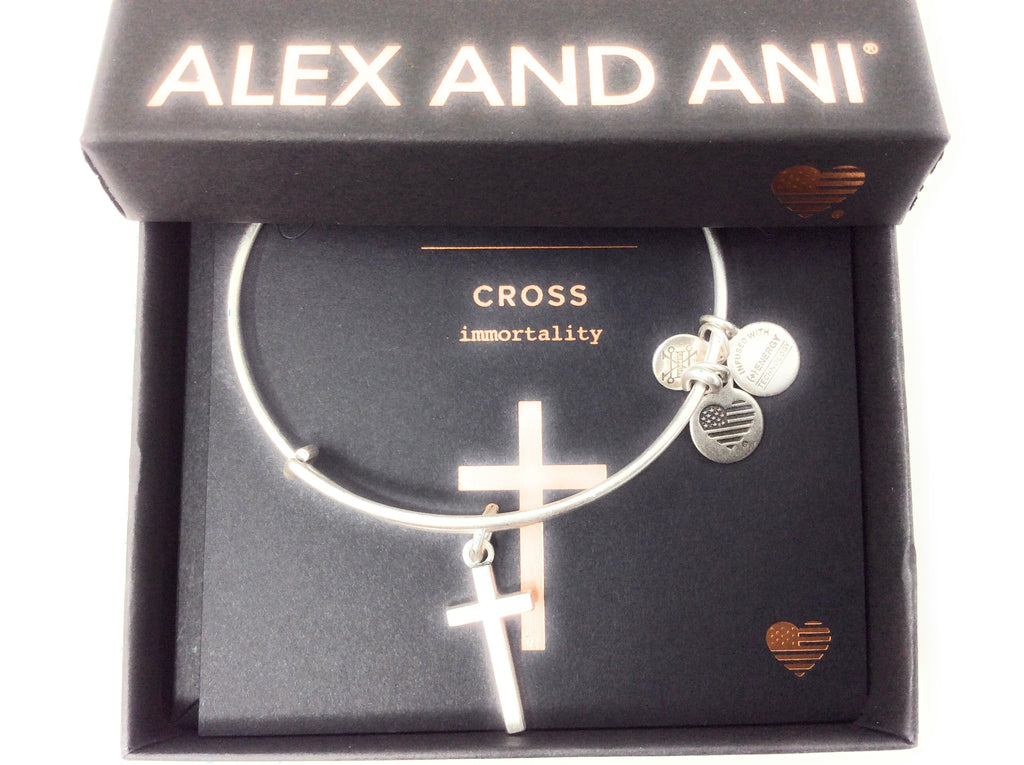 Alex and ANI Womens Cross II EWB Bangle Bracelet, Expandable