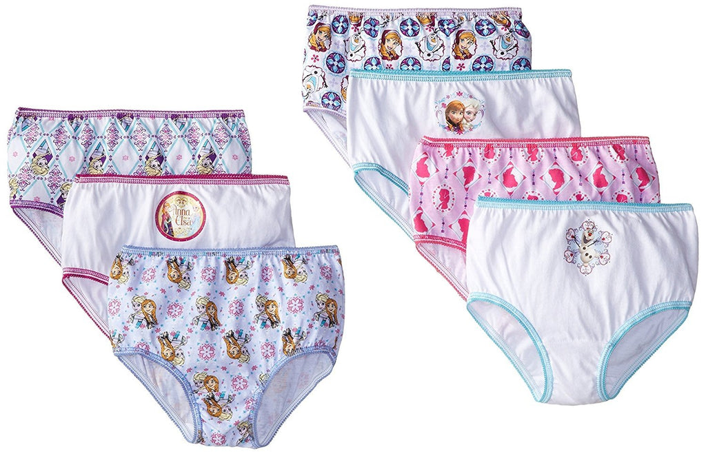 Disney Little Girls' Frozen Panties 7 Pack, Elsa, Anna (2t/3t)