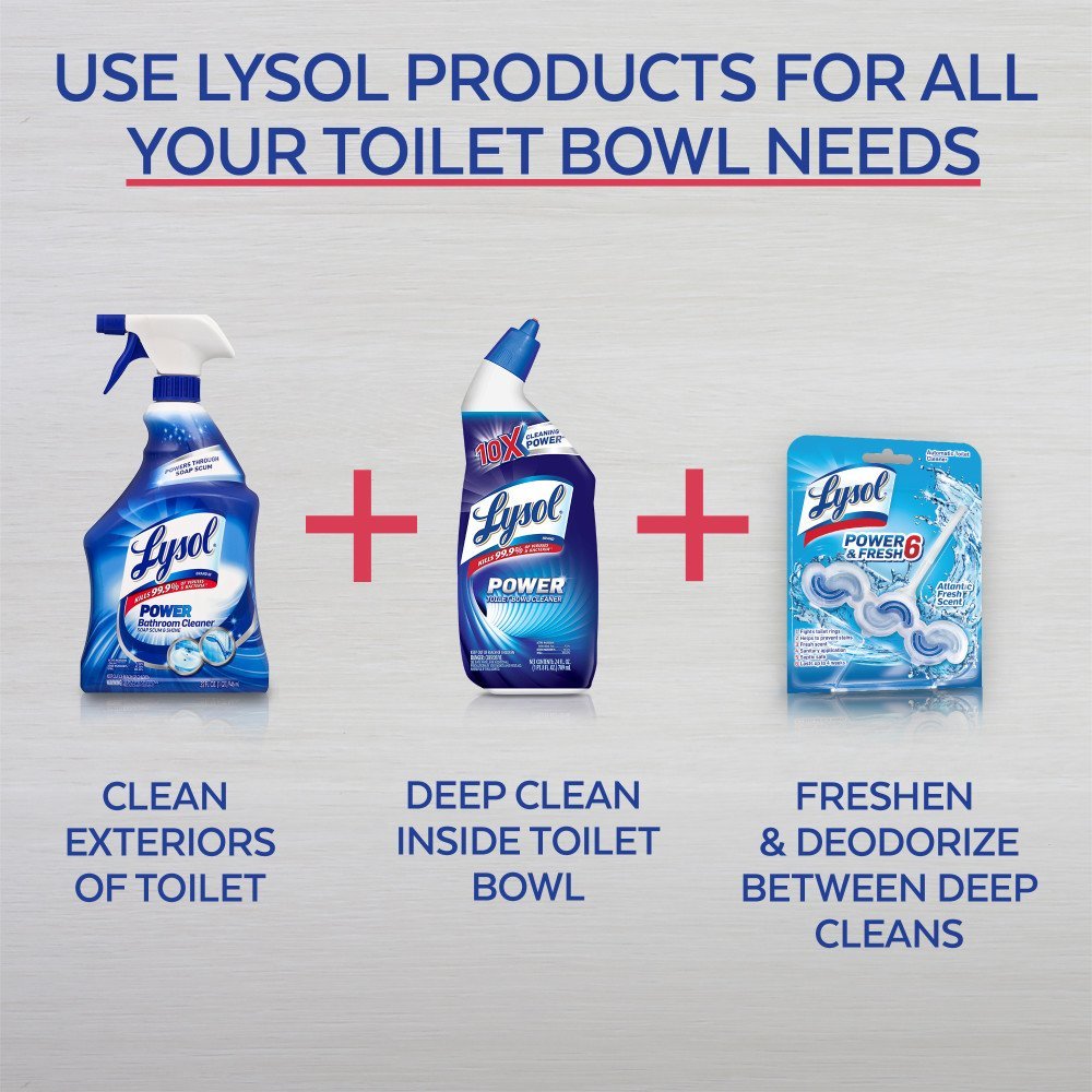 Lysol Power Toilet Bowl Cleaner, 24oz, 10X Cleaning Power