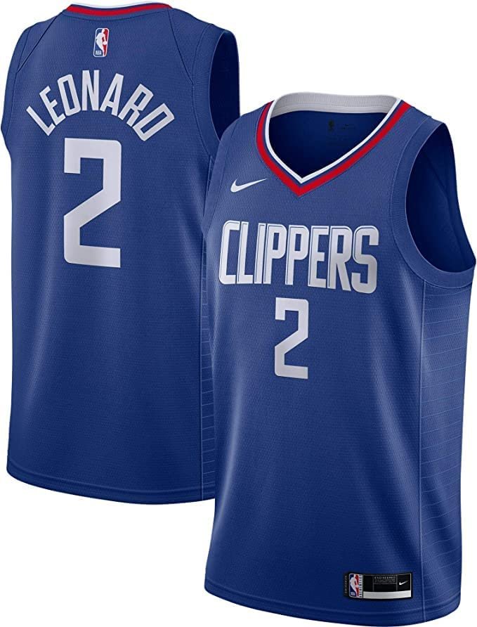 Nike Kawhi Leonard Los Angeles Clippers NBA Boys Youth 8-20 Blue Icon Edition Swingman Jersey (Youth X-Large 18-20)