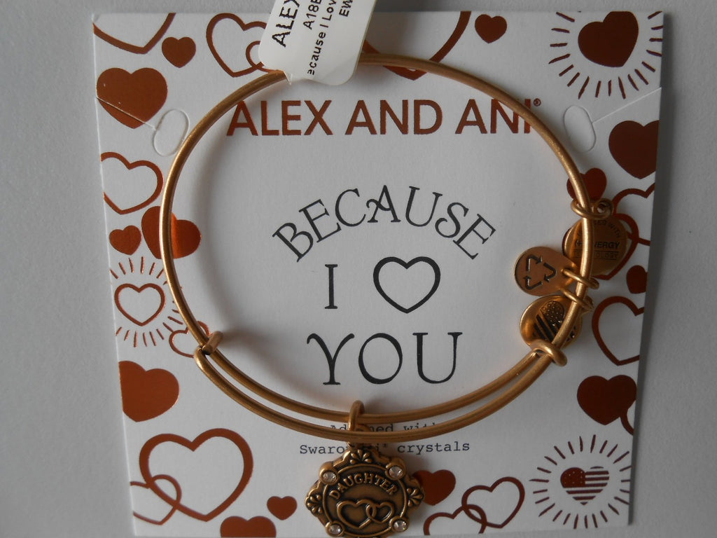 Alex and Ani Womens Because I Love You Daughter III Bangle