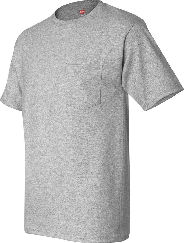 Hanes Tagless 100% Cotton TShirt with Pocket 5590