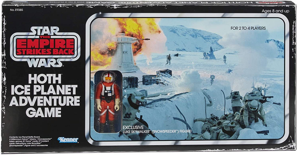 Hasbro Gaming Star Wars The Empire Strikes Back Hoth Ice Planet Adventure Board Game; Based on The 1980 Board Game; Exclusive Luke Skywalker (Snowspeeder) Figure