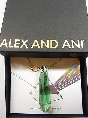 Alex and Ani SPROUT Crystal Infusion Pendant Necklace 14ktGP New W/Tag Box Card