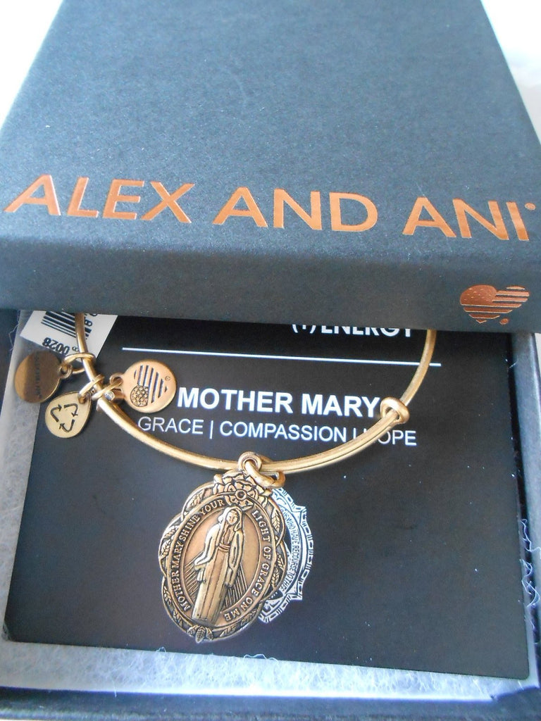 Alex and Ani MOTHER MARY II Expandable Bracelet Rafaelian Gold NWTBC