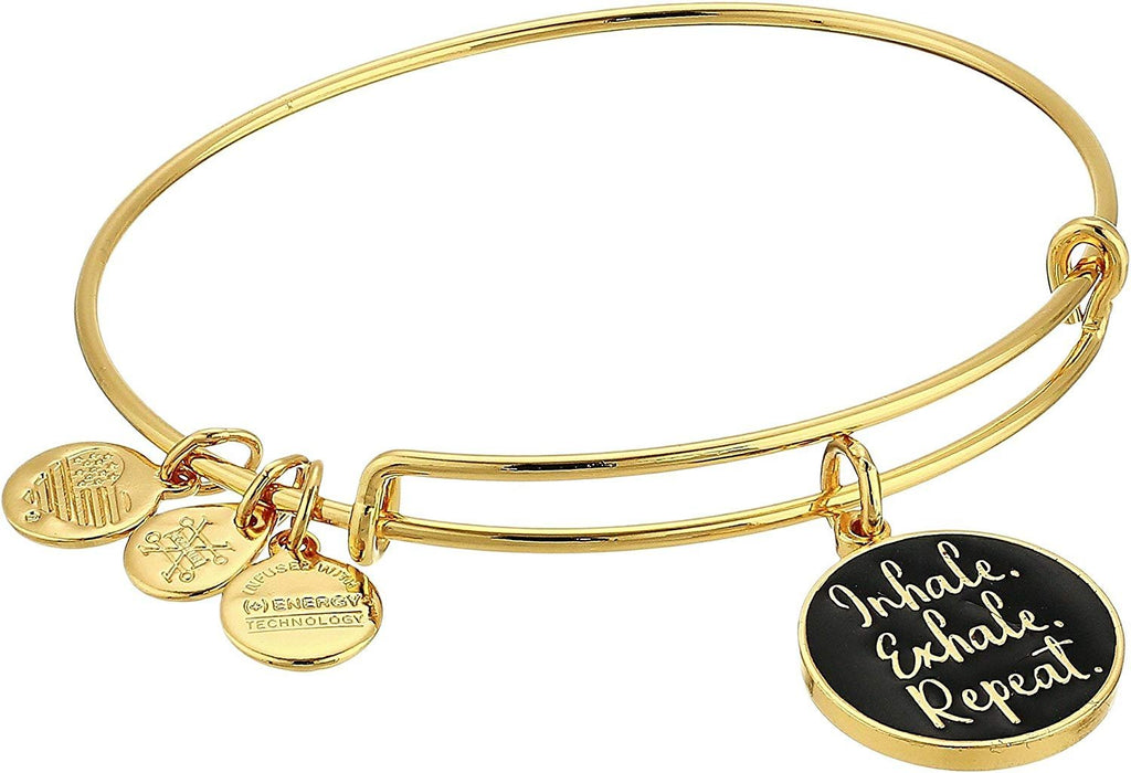 Alex and Ani Womens Words are Powerful Inhale Exhale Repeat Bangle