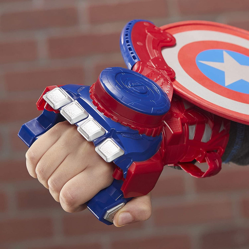 Avengers NERF Power Moves Marvel Captain America Shield Sling NERF Disc-Launching Toy for Kids Roleplay, Toys for Kids Ages 5 and Up