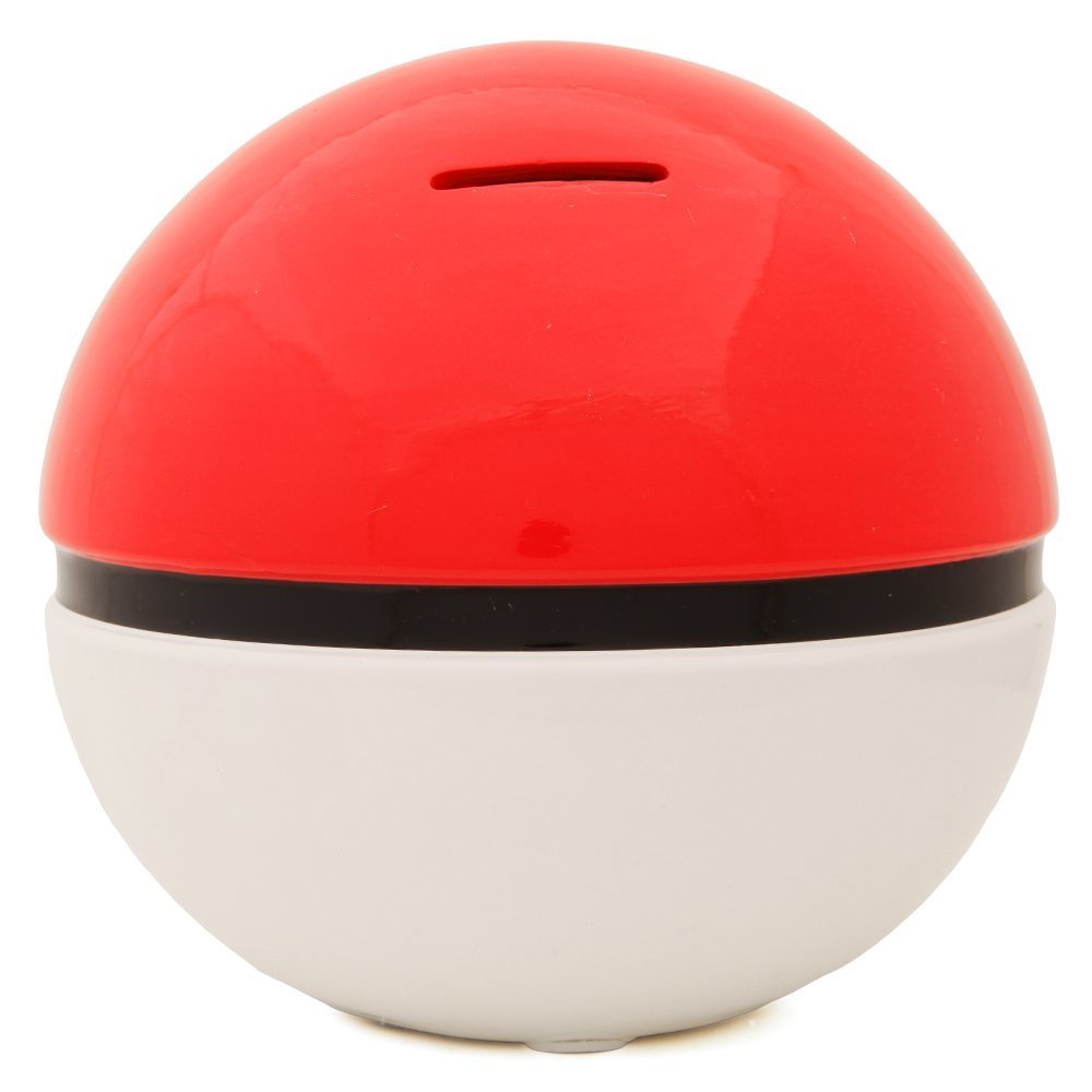 Pokemon Pokeball Kids Coin Bank Red and White