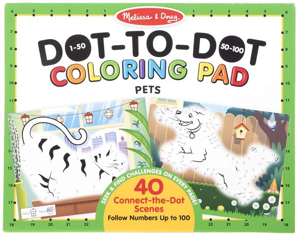 Melissa & Doug 123 Dot-to-Dot Coloring Pads - Pets