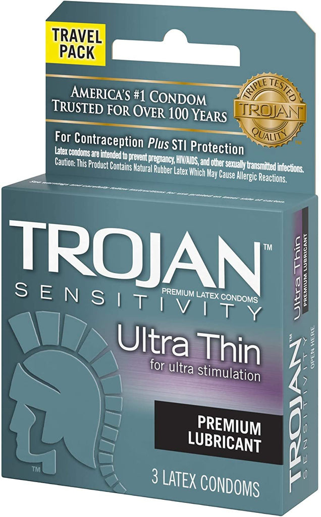 Trojan Sensitivity Ultra Thin Lubricated Condoms, 3 Count