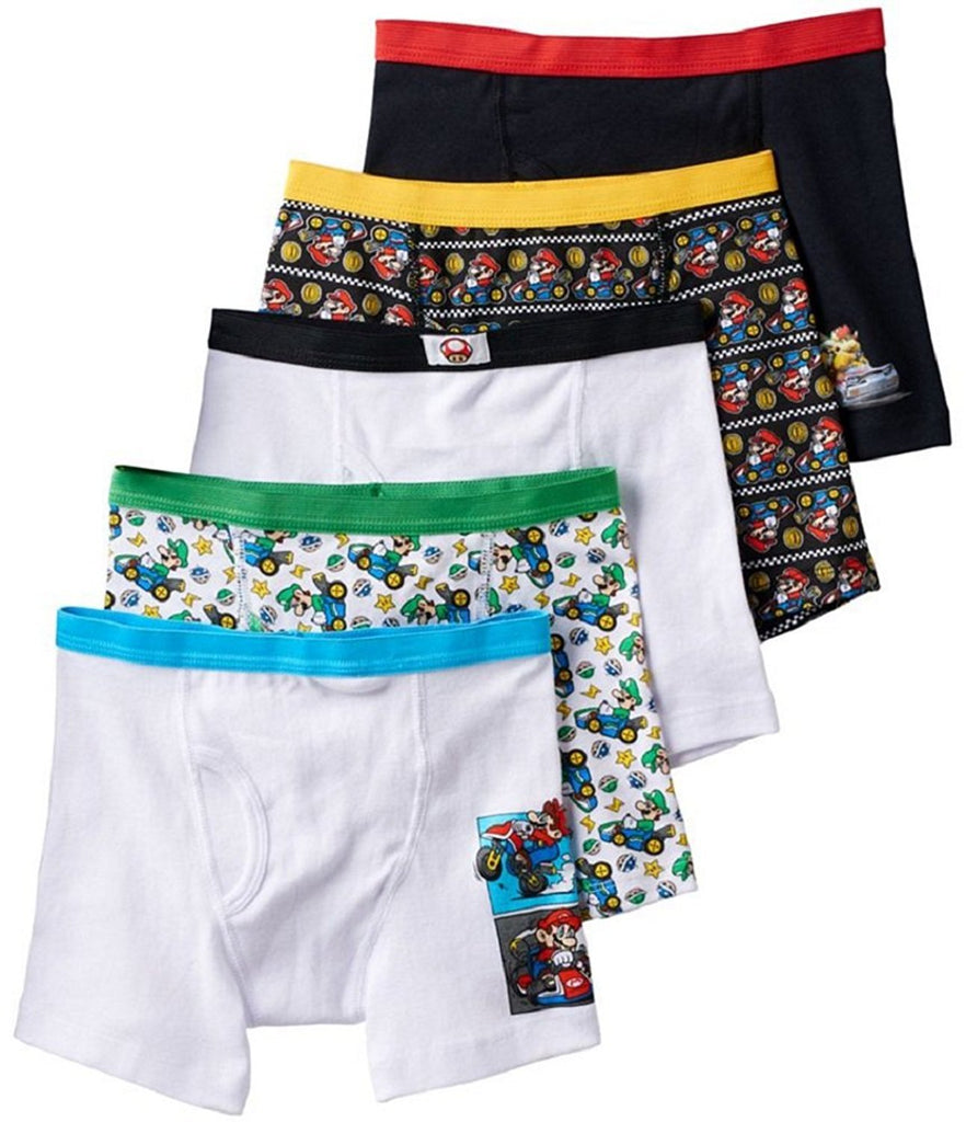 Handcraft Boys' Nintendo Mario 5pk Boxer Briefs