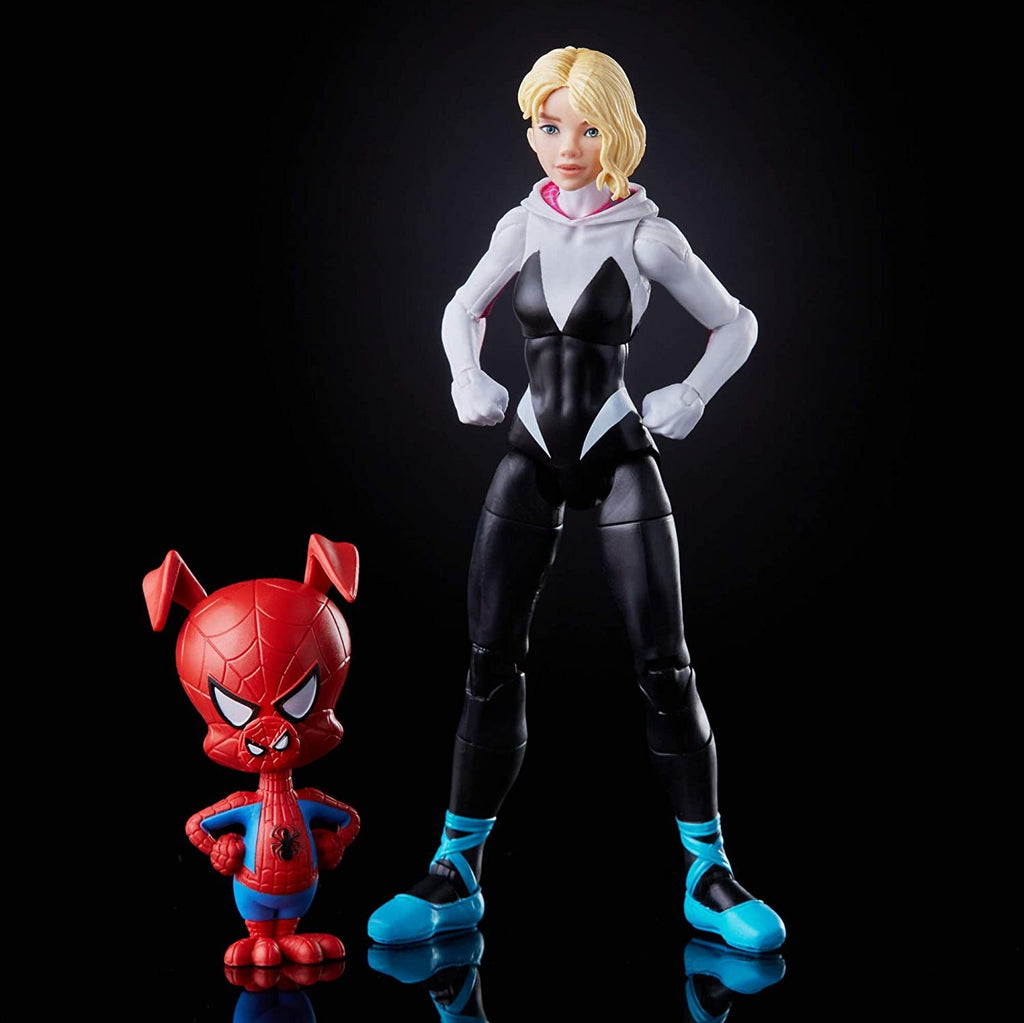 Spider-Man Hasbro Marvel Legends Series Into The Spider-Verse Gwen Stacy 6-inch Collectible Action Figure Toy, with Spider-Ham Mini-Figure