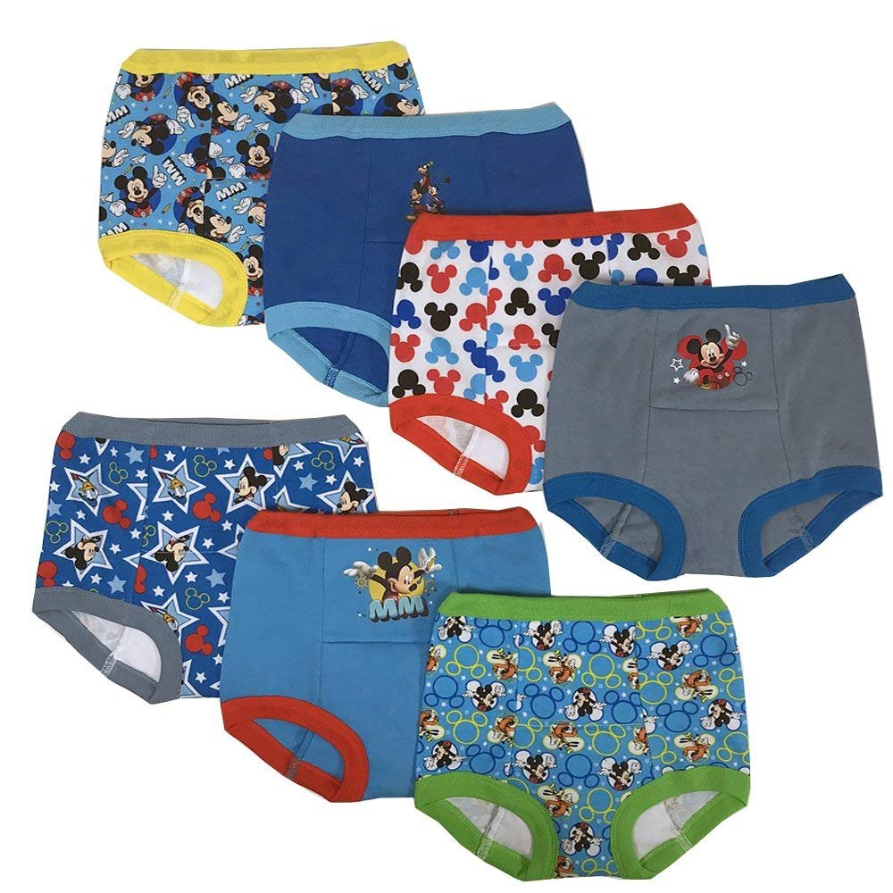 Disney Boys' Toddler Mickey Mouse 7 Pack Training Pants, 4T