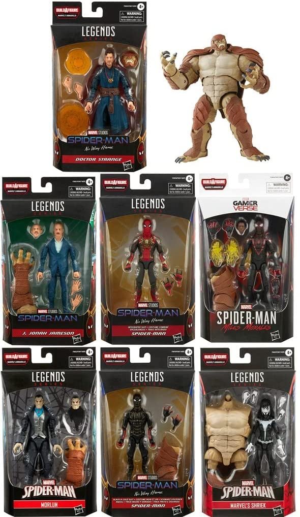 Marvel Legends Spider-Man 3 Series Wave 1 BAF Armadillo 6-Inch Action Figure Set 7 Figure + 1 BAF Figure