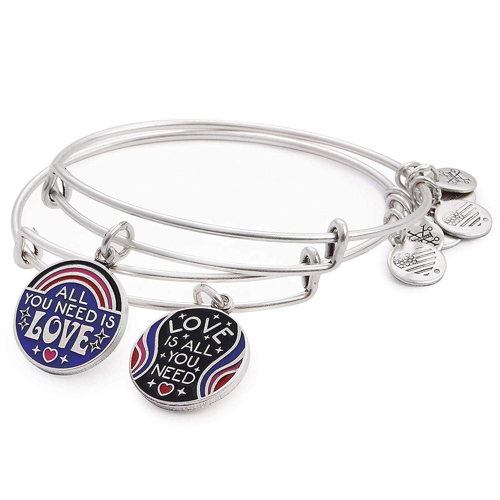 Alex and Ani Women's All You Need is Love Bracelet Set of 2