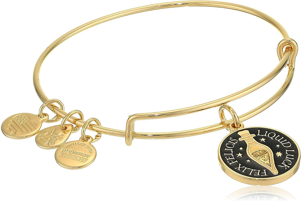 Alex And Ani Replenishment 19 Women's Harry Potter, Liquid Luck Charm Bangle, Shiny Gold