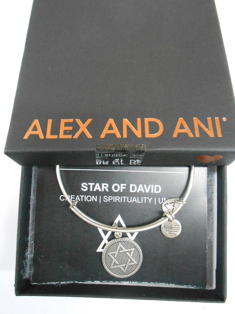 Alex and Ani Star of David Expandable Wire Bangle Silver A14EB73RS