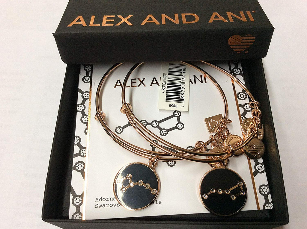 Alex and Ani Women's Charity by Design Big and Little Dipper Set of 2 Bracelet, Shiny Rose Gold