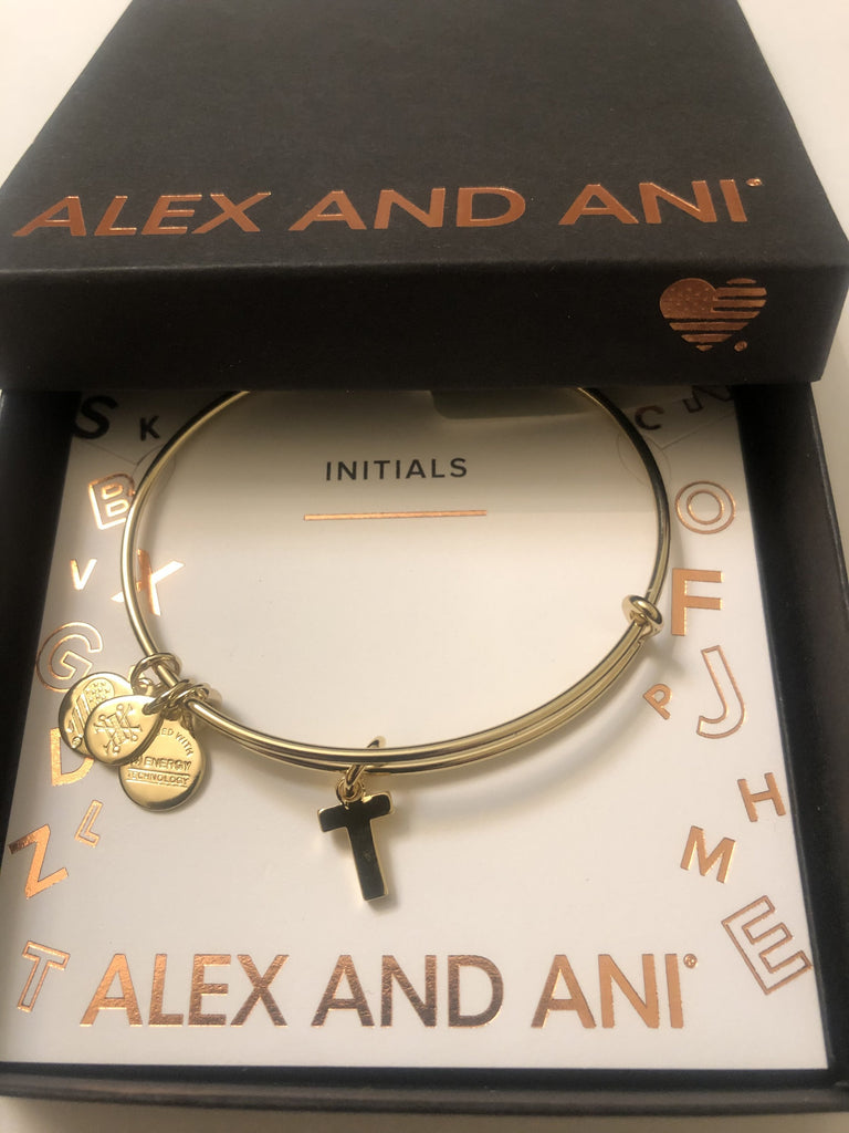Alex and Ani Initial T III Bangle Bracelet