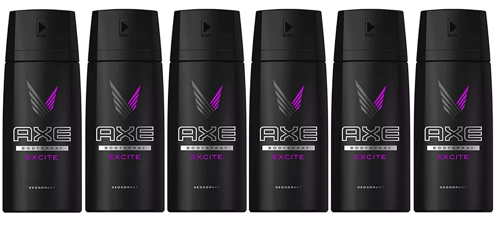 AXE Body Spray Deodorant Excite 150 Ml / 5.07 Oz (Pack of 6)